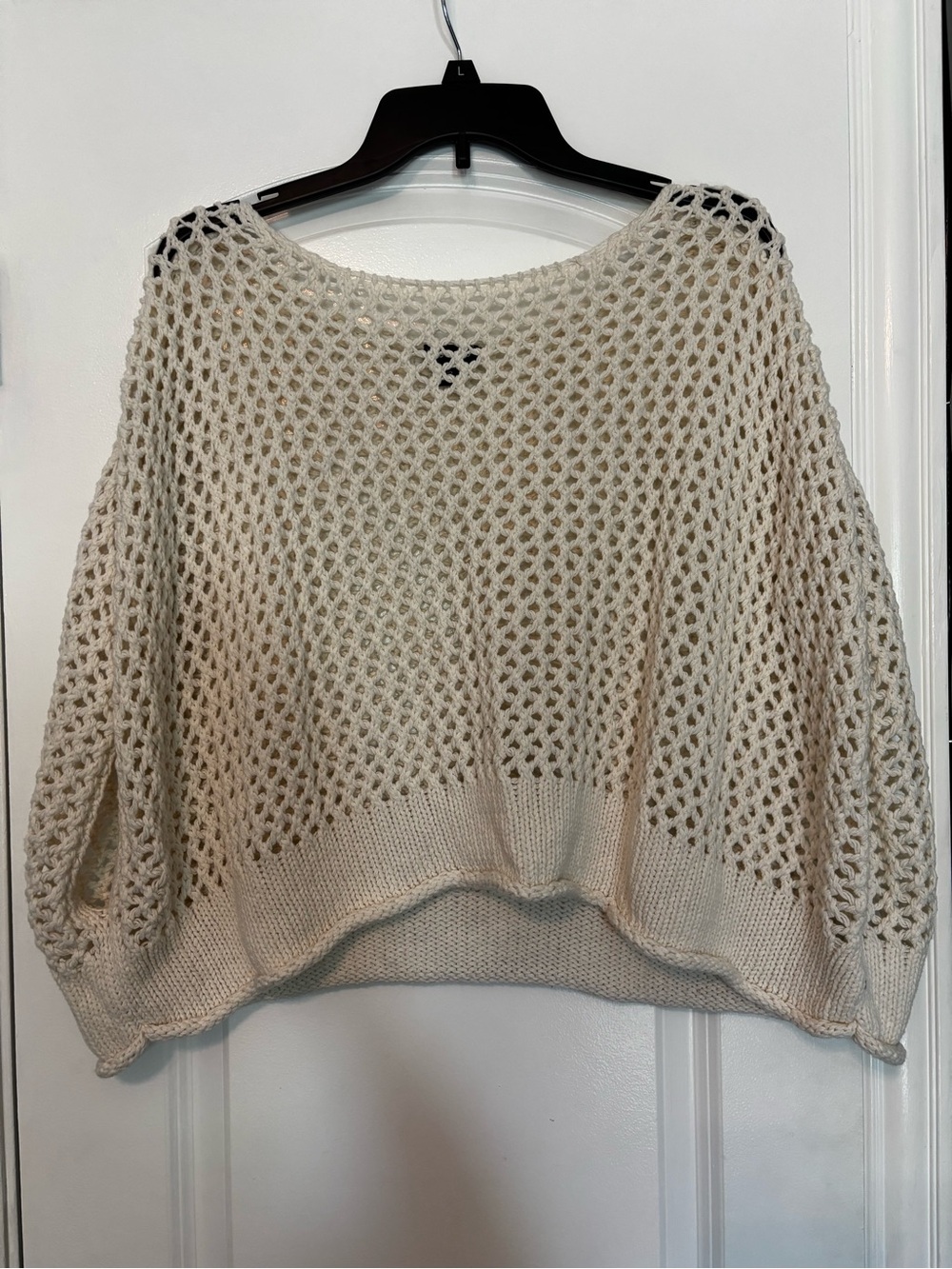 Torrid Women's Open Knit Boxy Sweater - Cream 1X
